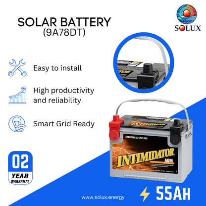 This is an image of MK AGM Deka Battery 55Ah 12V