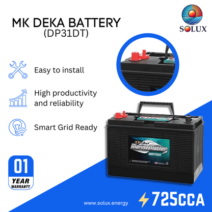 This is an image of MK Deka DC24 Battery 12V FLA