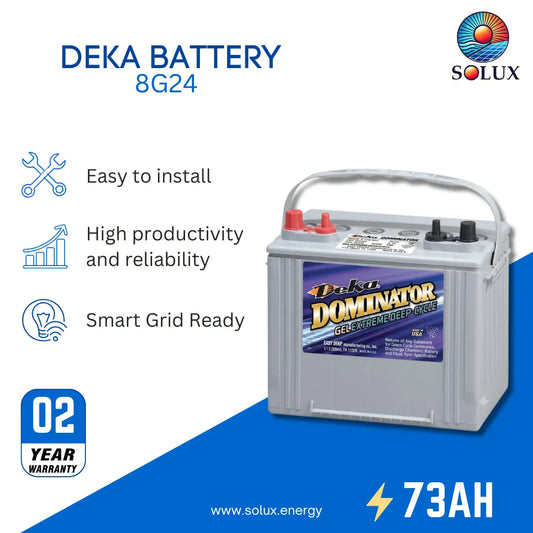 This is an image of Deka Battery 8G24 12V Deep Cycle