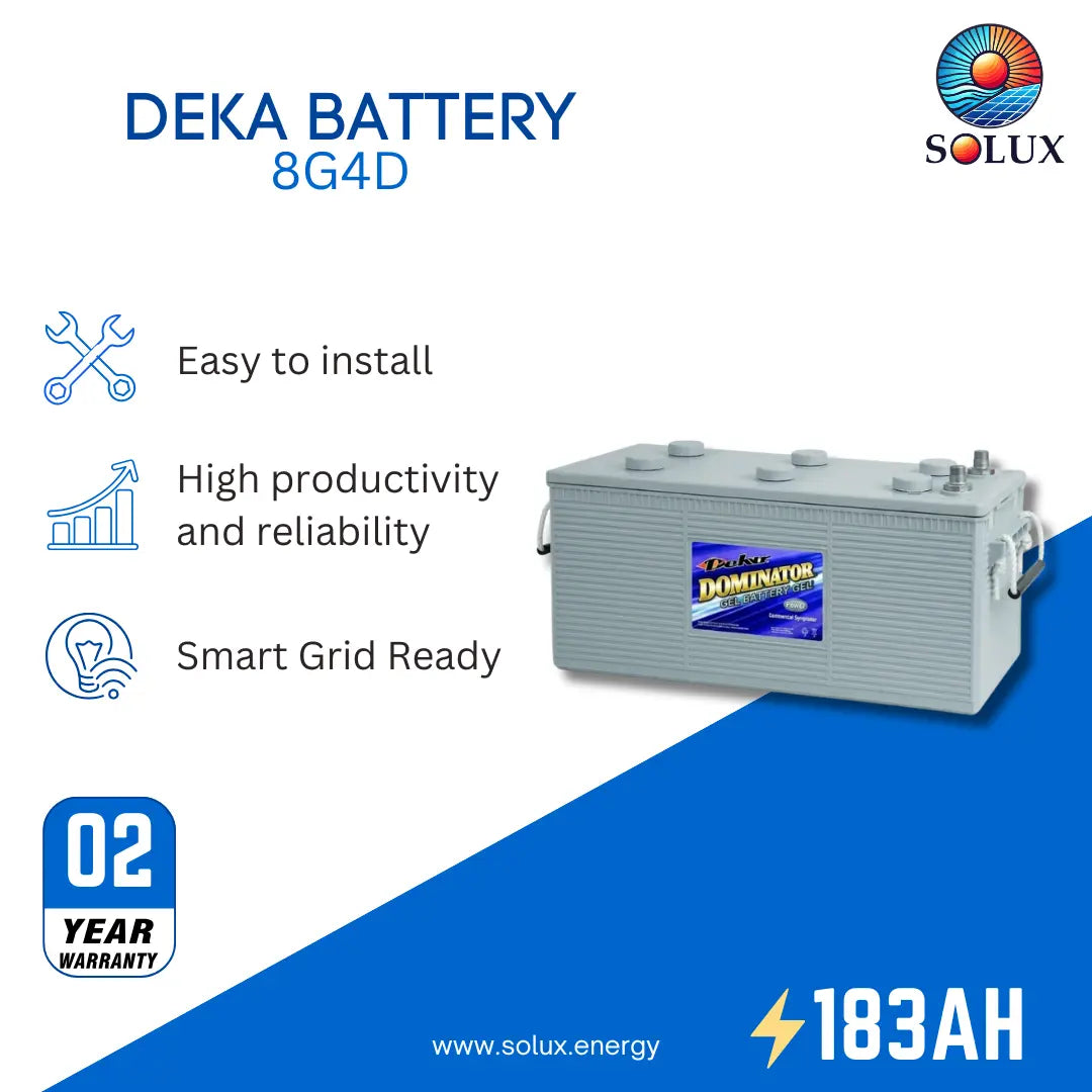 This is an image of deka 8G4D deep cycle battery