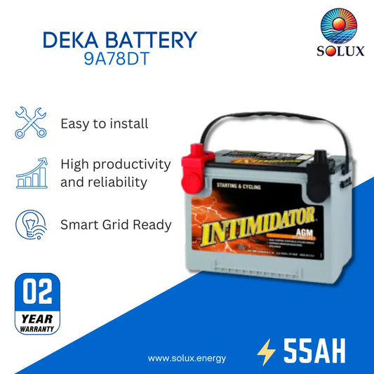 This is an image of MK deka intimidator 55Ah 12VDC AGM Battery