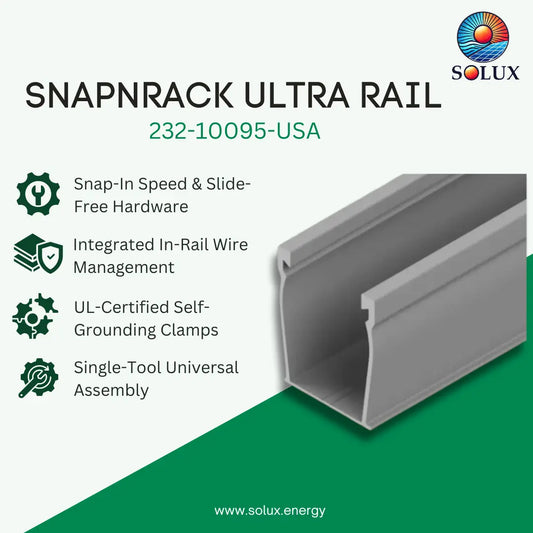 SnapNrack UR-45 172 Inches Ultra Rail  (232-10095-USA | 232-10096-USA)