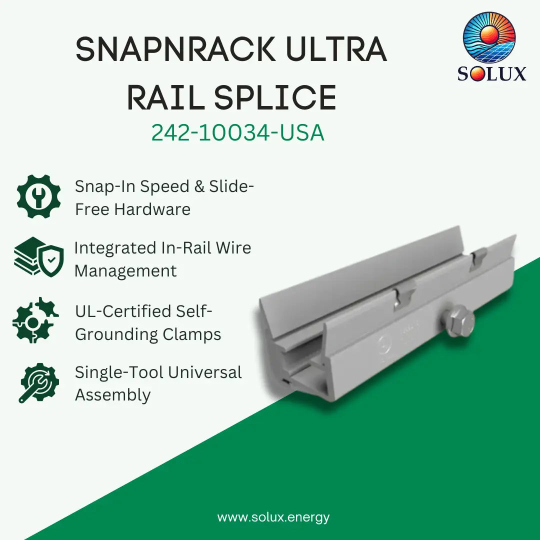 SnapNrack Ultra Rail Splice (242-01213-USA | 242-01214-USA)