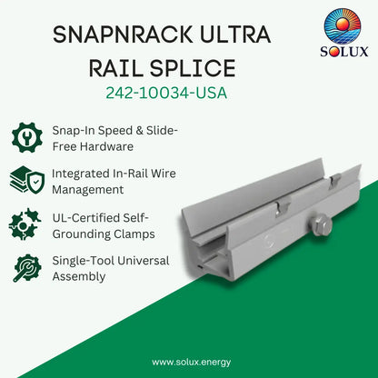 SnapNrack Ultra Rail Splice (242-01213-USA | 242-01214-USA)