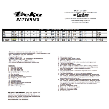 48EFB deka auto batteries