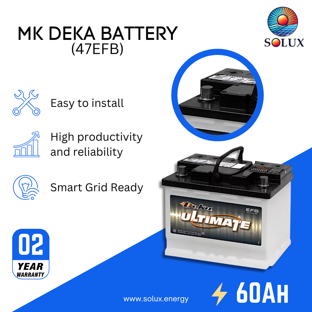 This is an image of MK Deka 12V 70Ah Battery Enhanced Flooded