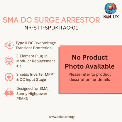 SMA DC Surge Arrestor set as spare part for Sunny Highpower PEAK3 PV Inverters consisting of 3 DC surge arrestors as insert element