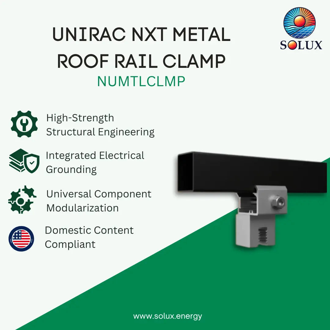 Unirac NXT METAL ROOF RAIL CLAMP (Sold Individually, Pkg Qty 20)