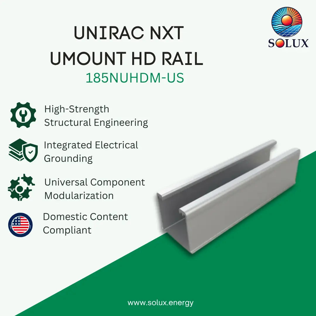 Unirac NXT UMOUNT HD RAIL (Sold Individually, Pkg Qty 168)