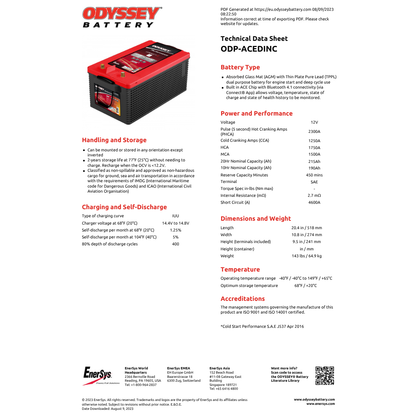 ODP-ACE8DT commercial batteries