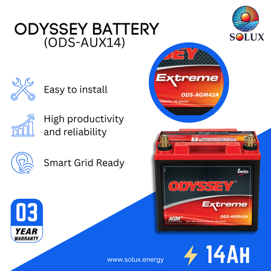 This is an image of Odyssey ODS AUX14 AGM Battery