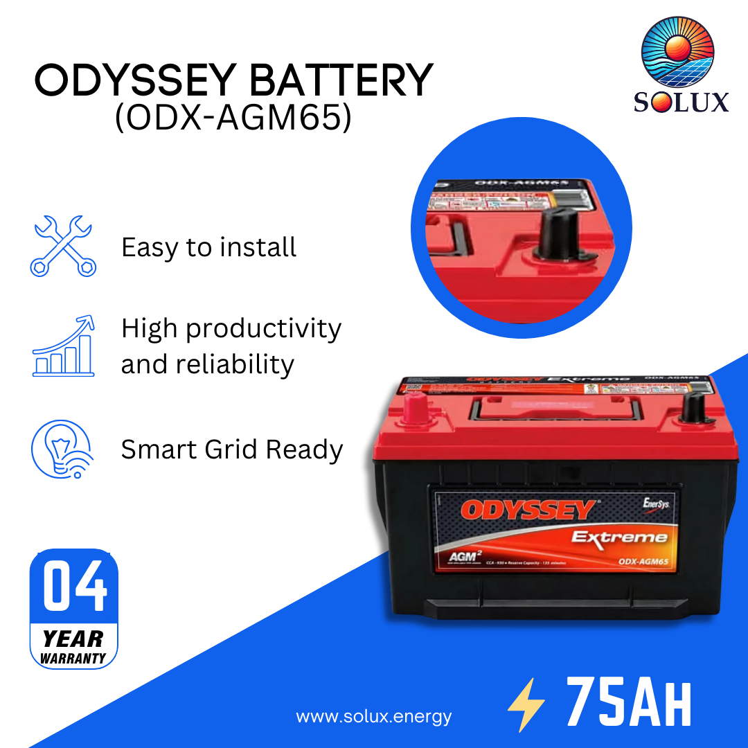 This is an image of Odyssey Battery  ODX-AGM65 12VDC 74Ah