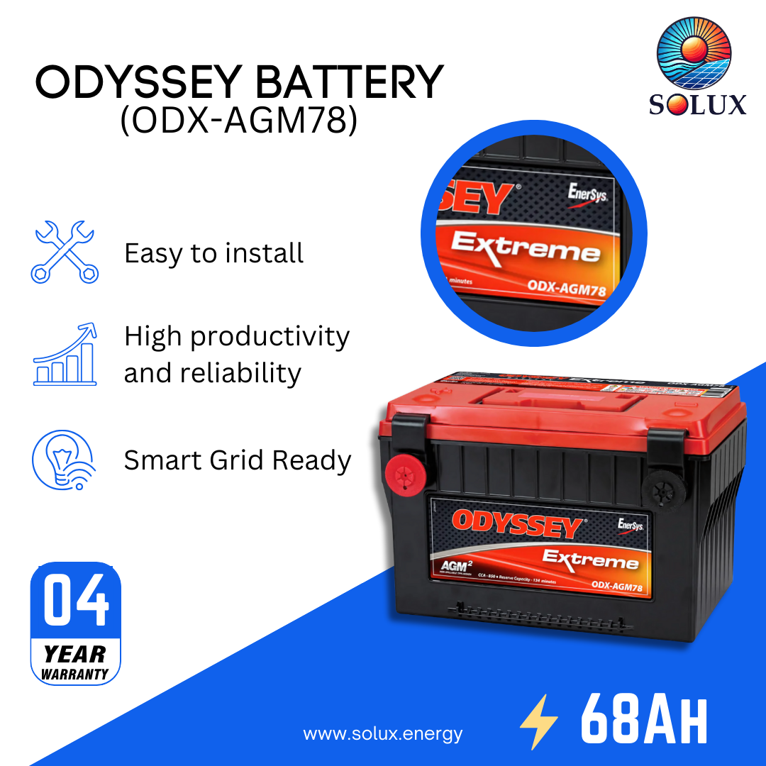 This is an image of Odyssey Battery ODX-AGM78 12VDC 68Ah 