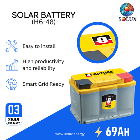 This is an image of Optima 69Ah H6 48 AGM Battery 