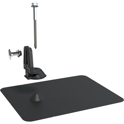 Pegasus Comp Mount - Open slot Black L-foot - Black flashing - Dovetail 3/8" T-bolt (Priced as 1 pc)