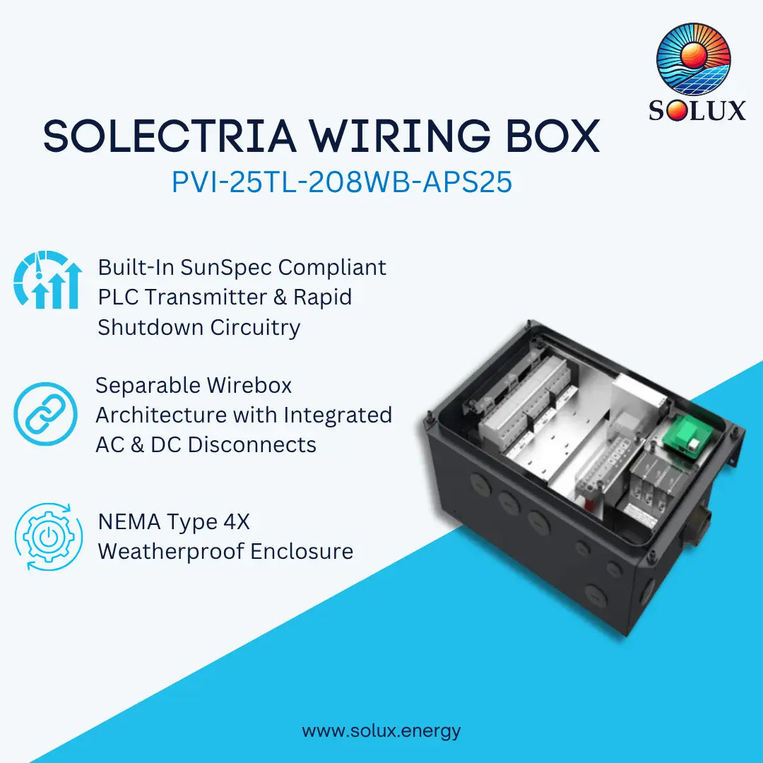 Yakasawa Solectria PVI-25TL-208WB-APS25 Wiring Box PVI 25TL-208 Transformerless Inverter