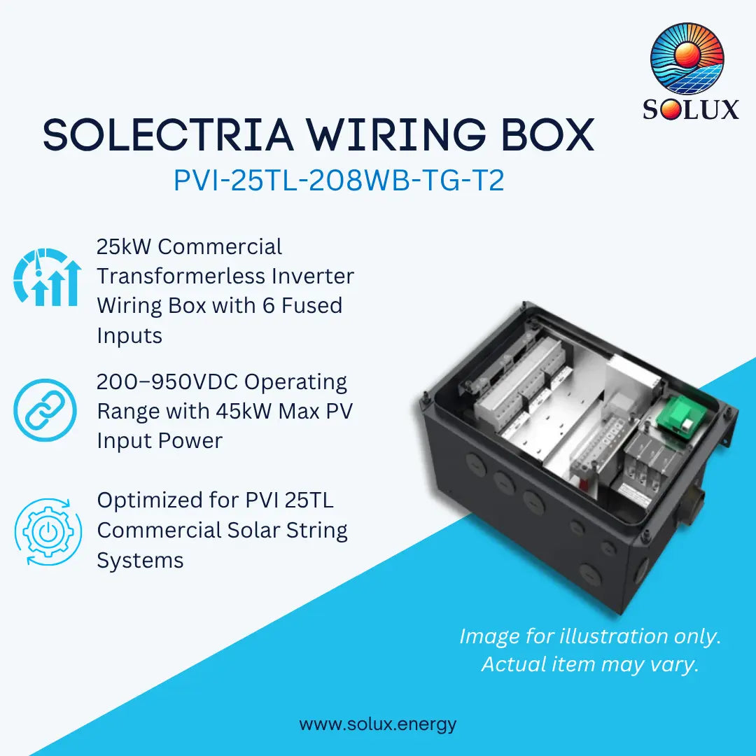 Yaskawa Solectria Solar PVI-25TL-208WB-TG-T2 208V 6-Fused Input Wiring Box