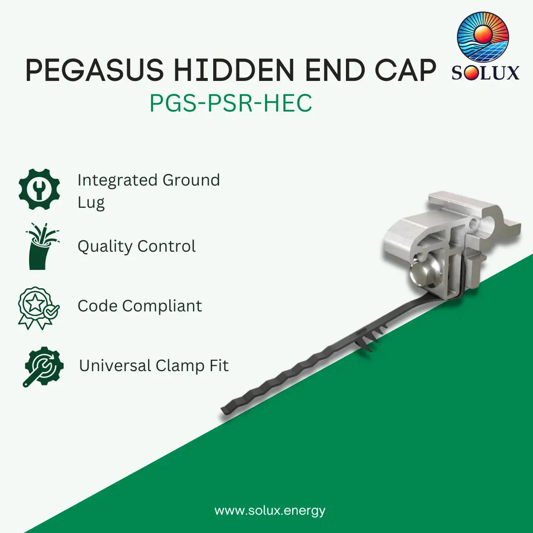Pegasus PGS-PSR-HEC Hidden End Clamp (Priced as 1 pc)