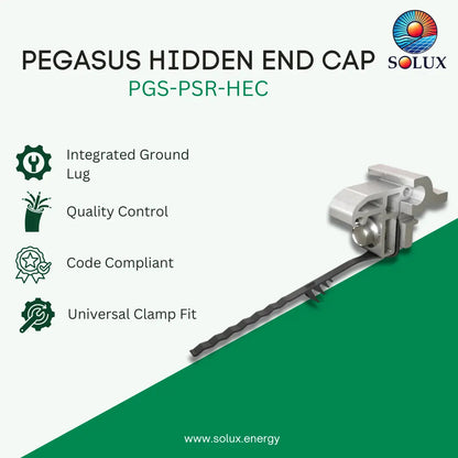 Pegasus PGS-PSR-HEC Hidden End Clamp (Priced as 1 pc)