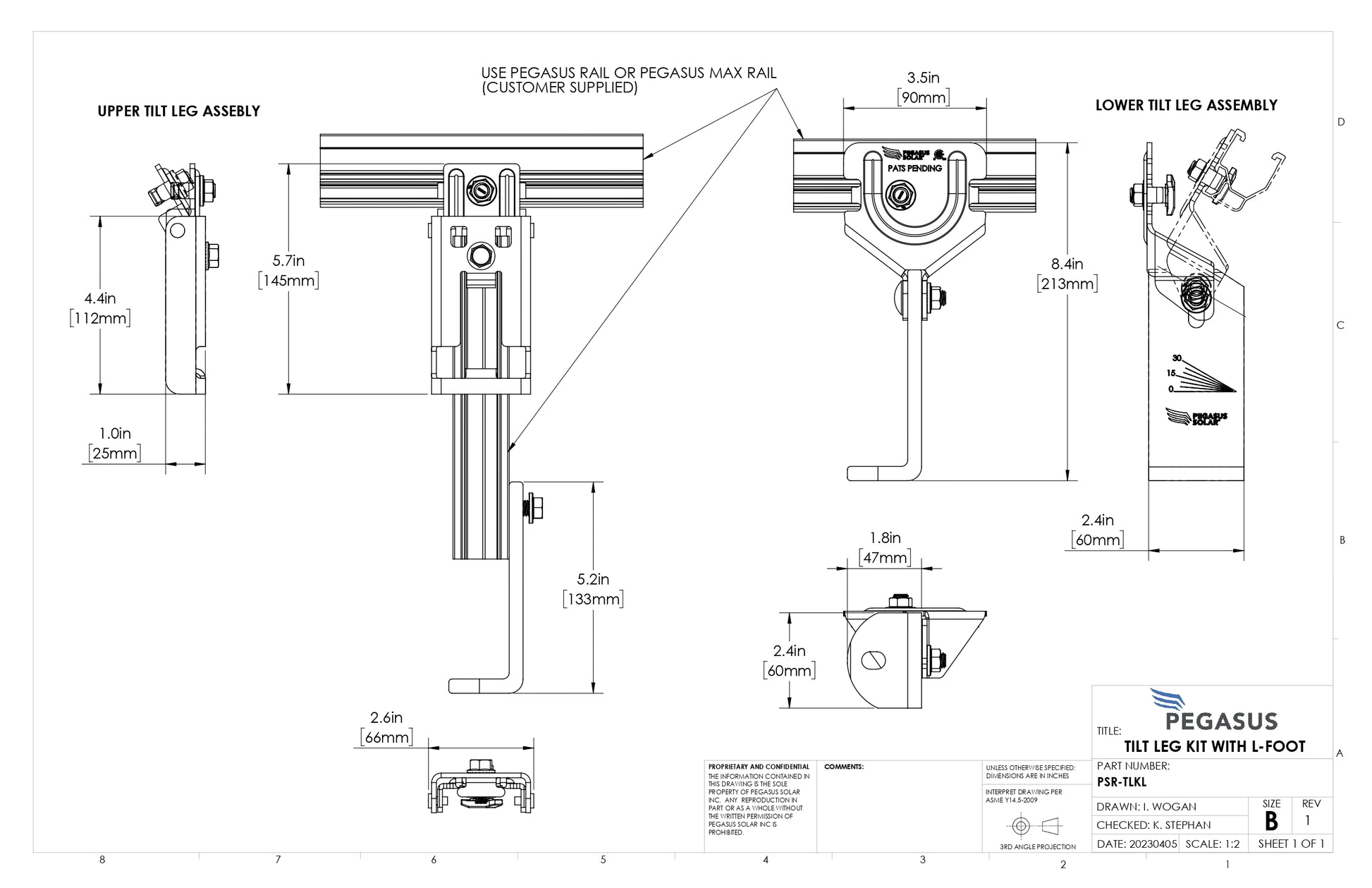 PGS-PSR-TLKL angle legs​