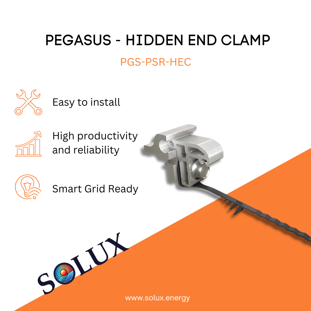 This is an image of Pegasus End Clamp Hidden Rail Mounting