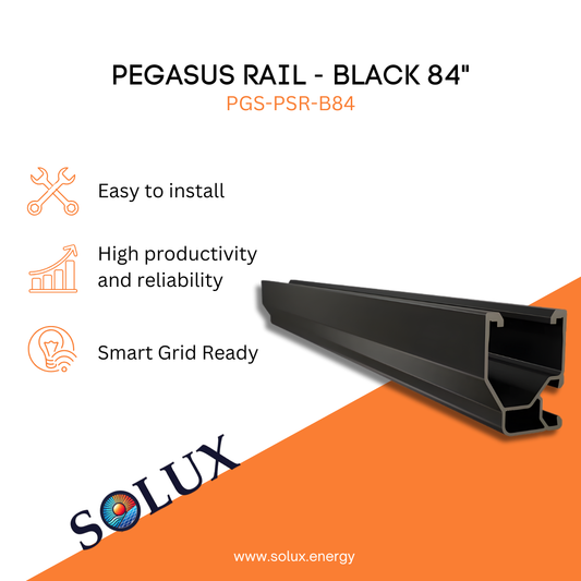 This is an image of Pegasus Solar Mount Rails 84" Black