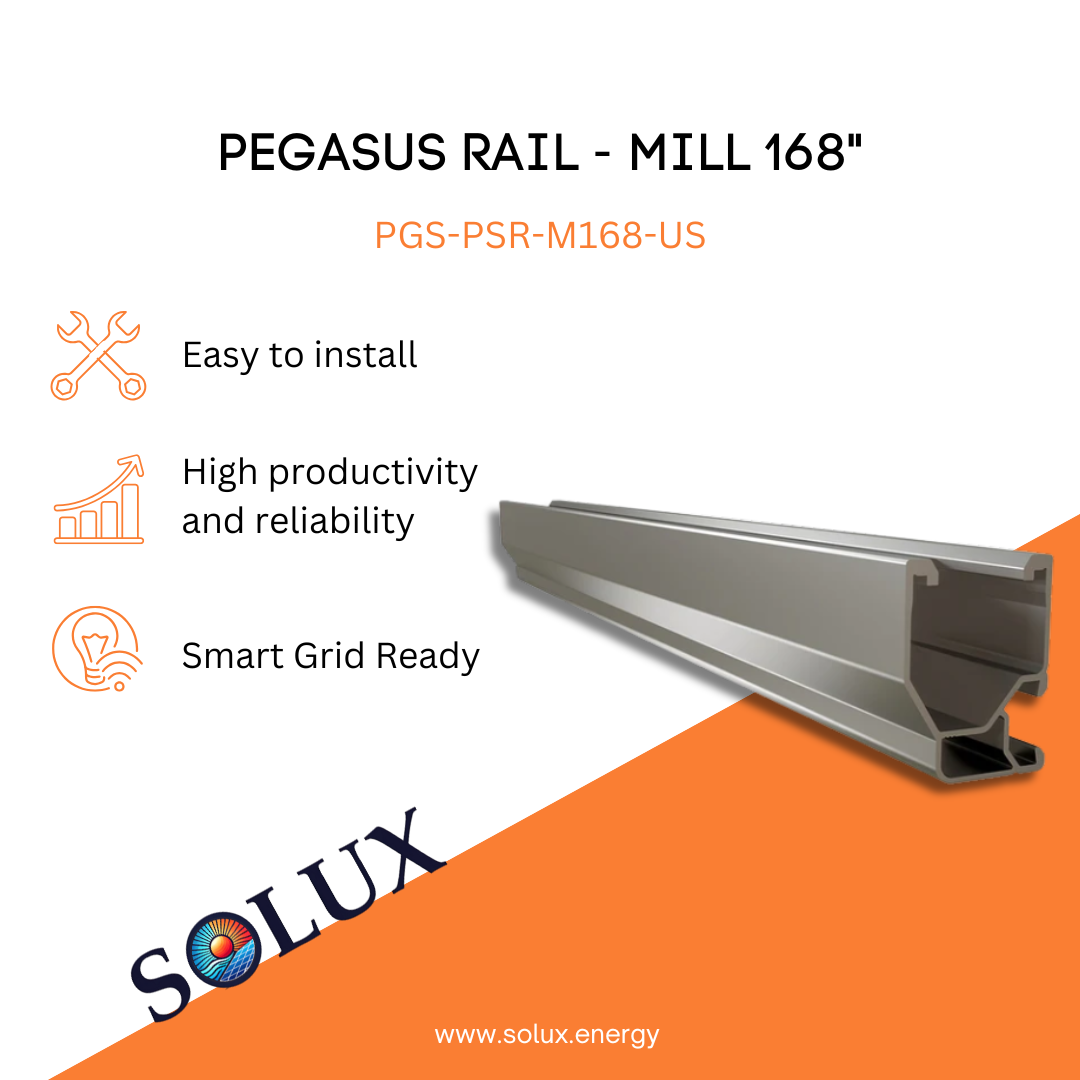 This is an image of Pegasus Mill Finish 168" Solar Rail
