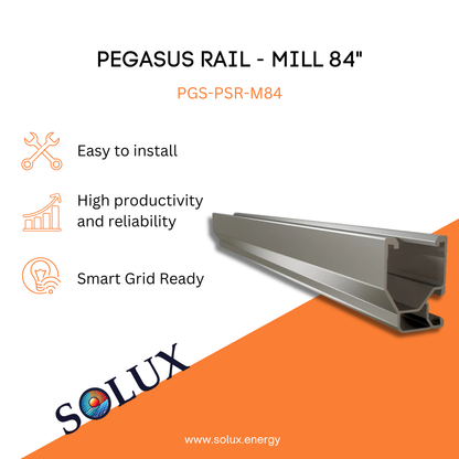This is an image of Pegasus Railing Mount 84" Mill Finish