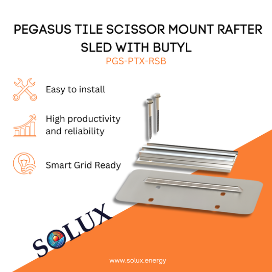 Pegasus Tile Scissor Mount Rafter Sled with Butyl (Priced as 1 pc)