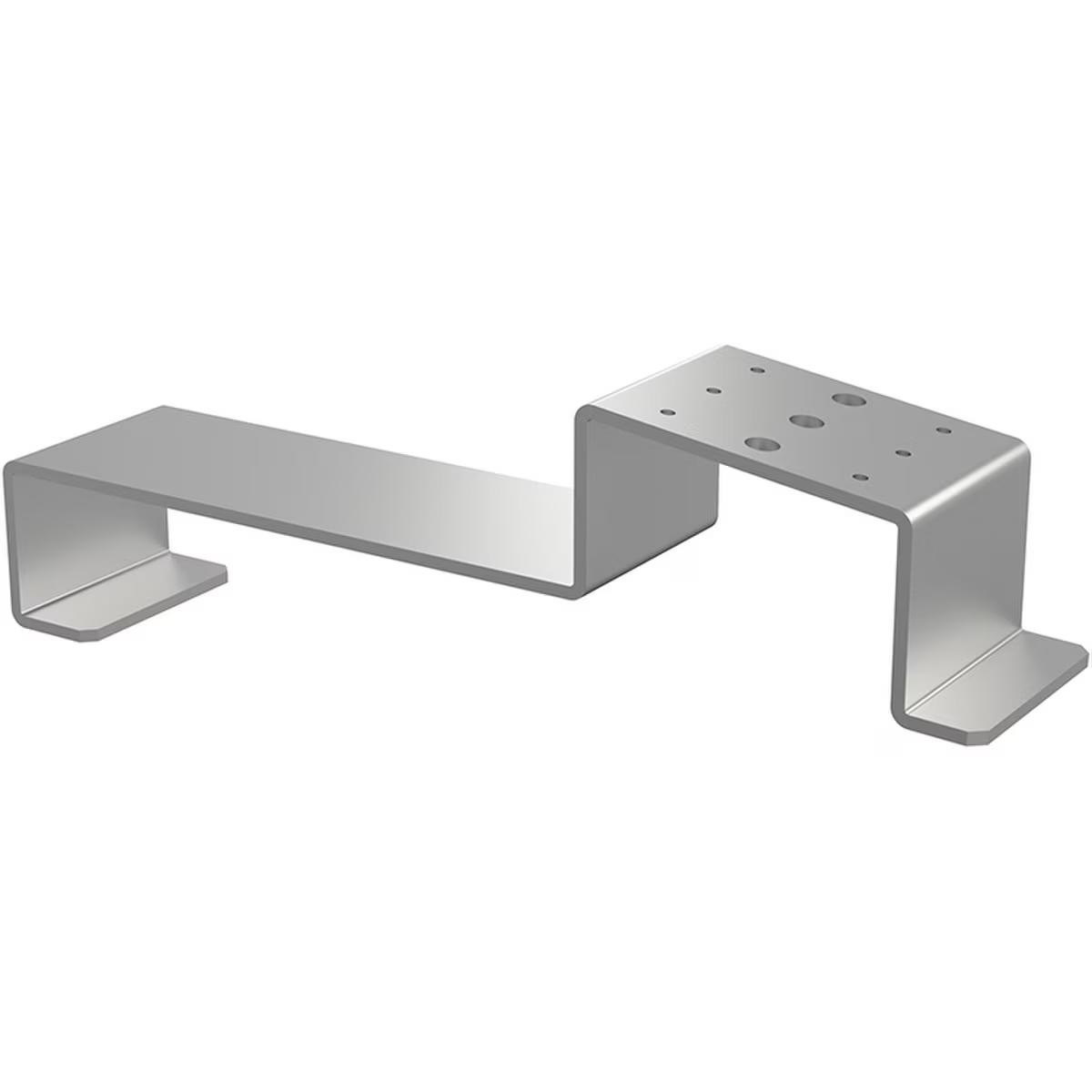 Pegasus PGS-PSTA-AM Tile Accessory Mount, mill finish, metal shelf bracket on a white background