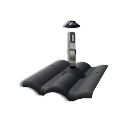 Pegasus PGS-PTX-WFB0 W-Tile Scissor Mount Flashing Kit in black or dark finish