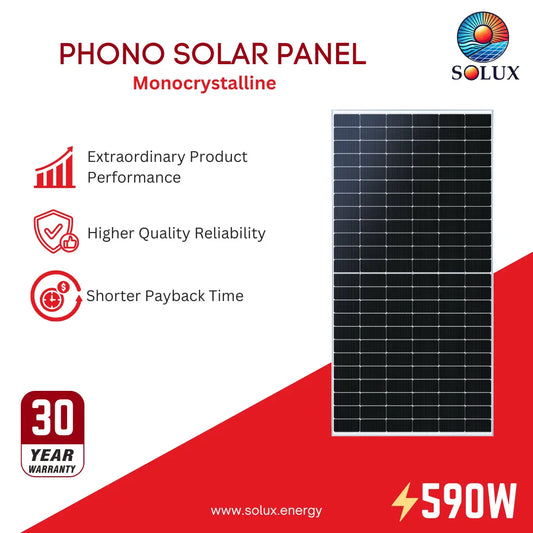 This is an image of Phono Solar Draco PS590M8GF-24/TNH 590W Solar Panel 