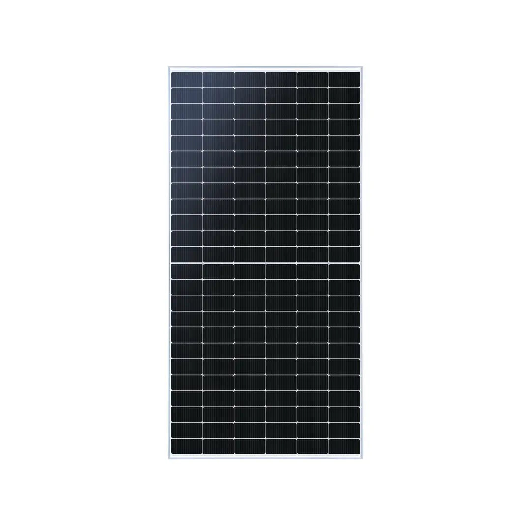 A rectangular single product image of Phono PS590M8GF-24/TNH solar panel with a white border and a grid of dark photovoltaic cells, shown against a plain white background.