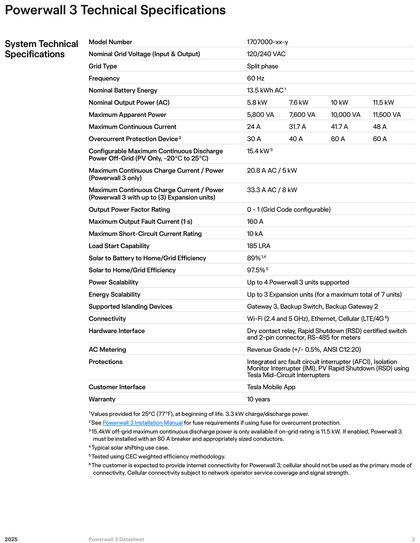 Tesla 1707000-XX-Y Powerwall 3 AC 13.5kW Battery