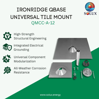 Quick Mount QMUTM-A-12 QBase Universal Tile Mount, Mill