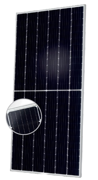 An image of qcells qpeak duo 480 watts bifacial silver frame solar panel