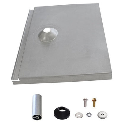 QuickMount Tile Replacement, Flat Tile, 3-1/4" Post, Mill (Minimum Purchase: 10 units)
