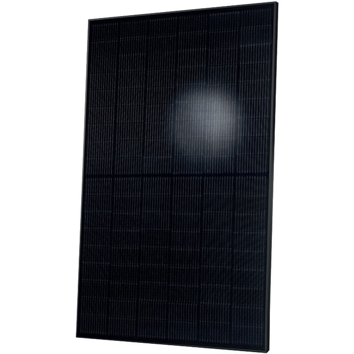 An image of a QCELL 435 watts black monocrystalline silicon solar panel.