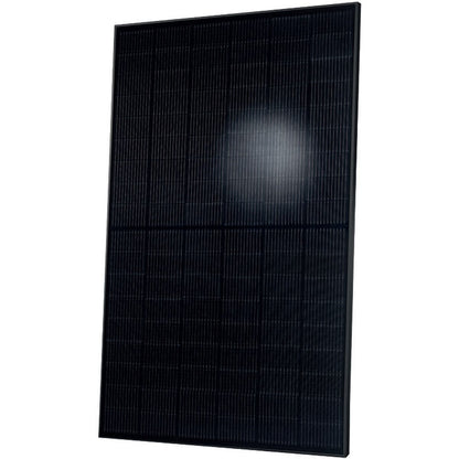 An image of a QCELL 435 watts black monocrystalline silicon solar panel.