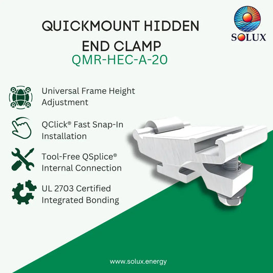 Quick Mount QMR-HEC-A-20 Hidden End Clamp Mill