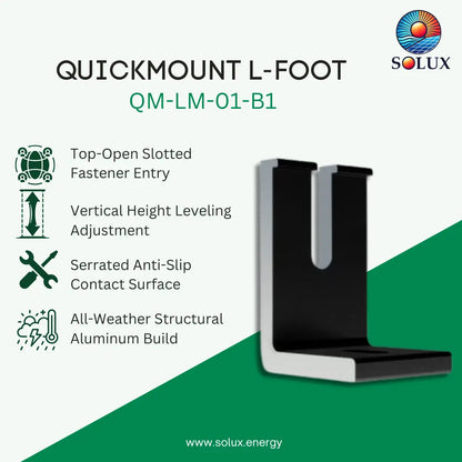 Quick Mount QM-LM-01-B1  9”x 12”, L-Mount, Black
