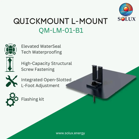 Quick Mount QM-LMST-01-B1 9”x12”, L-Mount Structural Screw, Black