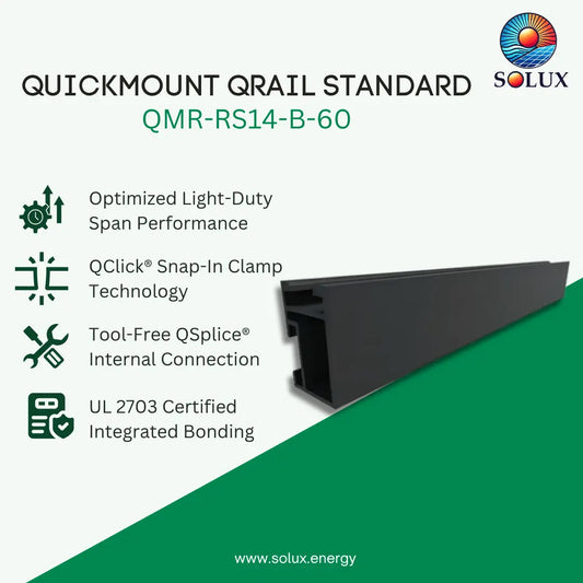 Quick Mount QMR-RS14-B-60 QRail Standard, 14 ft., Black