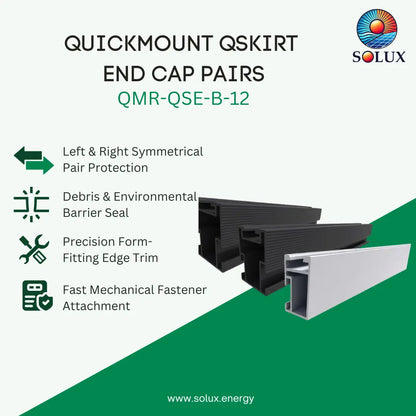 Quick Mount QMR-QSE-B-12 QSkirt End Cap Pairs
