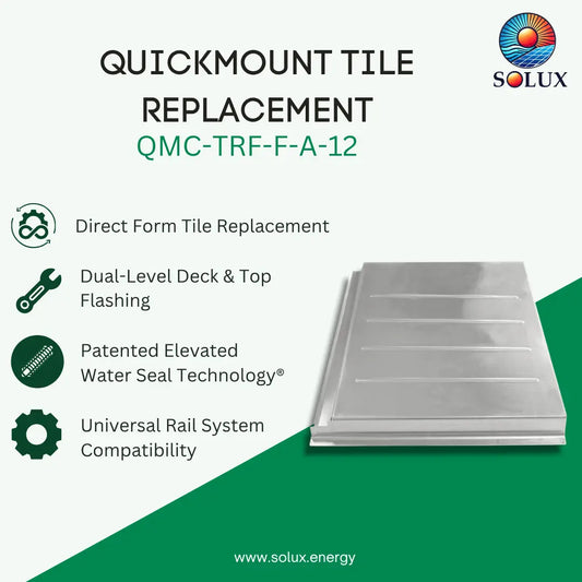 Quick Mount Tile Replacement Flashing, Flat Tile, Mill