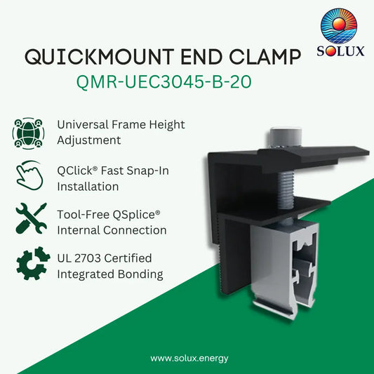 Quick Mount QMR-UEC3045-B-20 30-45mm, Black Universal End Clamp