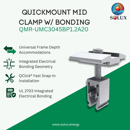 Quick Mount QMR-UMC3045BP1.2A20  30-45mm, Mill Universal Mid Clamp w/ Bonding