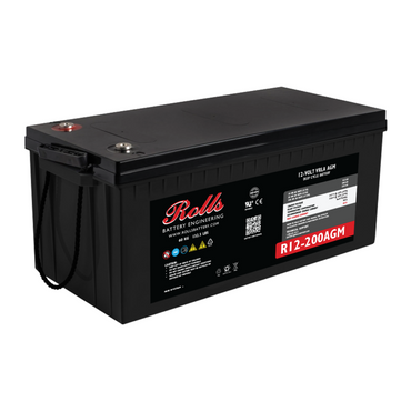 Rolls Surrette R12-200AGM 12VDC 200Ah AGM Deep Cycle Battery