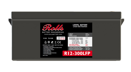 Rolls Surrette R12-300LFP 12 VDC 300Ah Lithium Battery