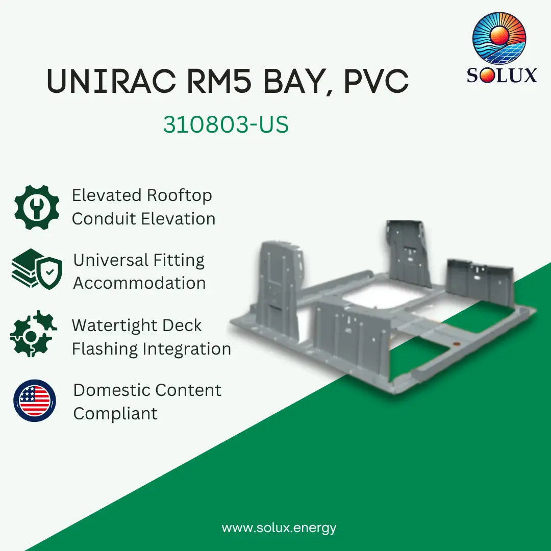 Unirac RM5 Bay, PVC (Sold Individually, Pkg Qty 200)
